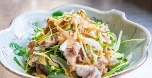 豚肉と水菜のサラダ